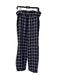 Elizabeth & James Size 4 Navy & white Polyester Zip Fly Belted Checkered Pants Navy & white / 4