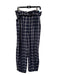 Elizabeth & James Size 4 Navy & white Polyester Zip Fly Belted Checkered Pants Navy & white / 4