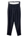 Alice + Olivia Employed Size 4 Black Virgin Wool High Rise Flat Front Pants Black / 4