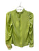 Ulla Johnson Size 2 PIstachio Viscose Velvet Back Zip Ruffle Neckline Top PIstachio / 2