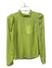 Ulla Johnson Size 2 PIstachio Viscose Velvet Back Zip Ruffle Neckline Top PIstachio / 2