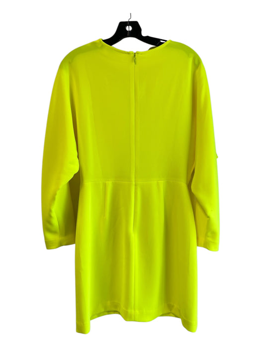 A.L.C. Size 8 Neon Yellow Polyester Long Sleeve Dolman Sleeve Cowl neck Dress Neon Yellow / 8