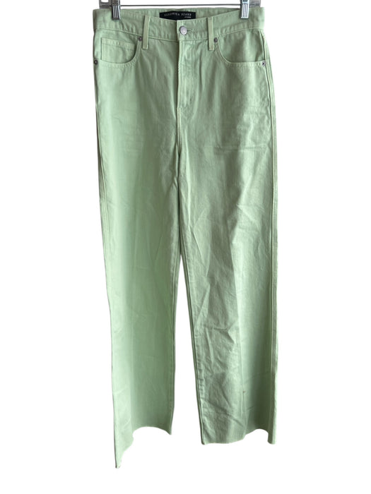 Veronica Beard Size 28 Lime Green Cotton Blend High Waist 5 Pocket Zip Fly Jeans Lime Green / 28
