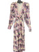 Sea Size XS Purple & Multi Polyester Blend V Neck Long Sleeve Floral Dress Purple & Multi / XS