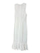 Cinq a Sept Size 4 White Triacetate Blend Round Neck Sleeveless Tie Detail Dress White / 4