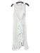 Cinq a Sept Size 4 White Triacetate Blend Round Neck Sleeveless Tie Detail Dress White / 4