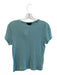 Alice + Olivia Size Small Teal Lyocell & Cotton Round Neck Short Sleeve Top Teal / Small