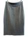 Theory Size 4 Grey Viscose Blend Knit Houndstooth Back Zip Pencil Skirt Skirt Grey / 4