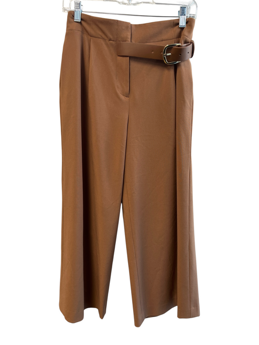 Alice & Olivia Size 6 Brown No Fabric Tag High Rise Zip Fly Waist Belt Pants Brown / 6