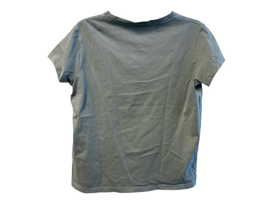 Mother Size S Green Gray Cotton Short Sleeve Round Neck Print T Shirt Top Green Gray / S
