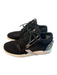 Giuseppe Zanotti Shoe Size 37.5 Black Suede Velvet Crystal Embellished Shoes Black / 37.5