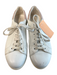 Alexander McQueen Shoe Size 37.5 White & Pink Leather Low Top Lace Up Shoes White & Pink / 37.5