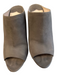 Prada Shoe Size 37.5 Grey Suede open toe solid color Wedge Heel Shoes Grey / 37.5