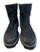 Jimmy Choo Shoe Size 37.5 Black Suede Round Toe lined gold accent Boots Black / 37.5