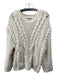 Zara Knit Size S Ivory White Acrylic Cable Knit Chunky Sweater Ivory White / S