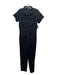 YFB Size M Black Tencel & Cotton Drop Waist Button Cap Sleeve Jumpsuit Black / M