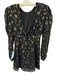 Dundas x Revolve Size S Black & Gold Viscose & Metallic Long Sleeve stars Dress Black & Gold / S
