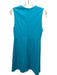 Amanda Uprichard Size L Aqua Blue Rayon Blend Sleeveless A Line Back Zip Dress Aqua Blue / L