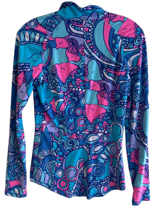 Lily Pulitzer Size S Blue Pink & Multi Nylon & Spandex Long Sleeve Jacket Blue Pink & Multi / S