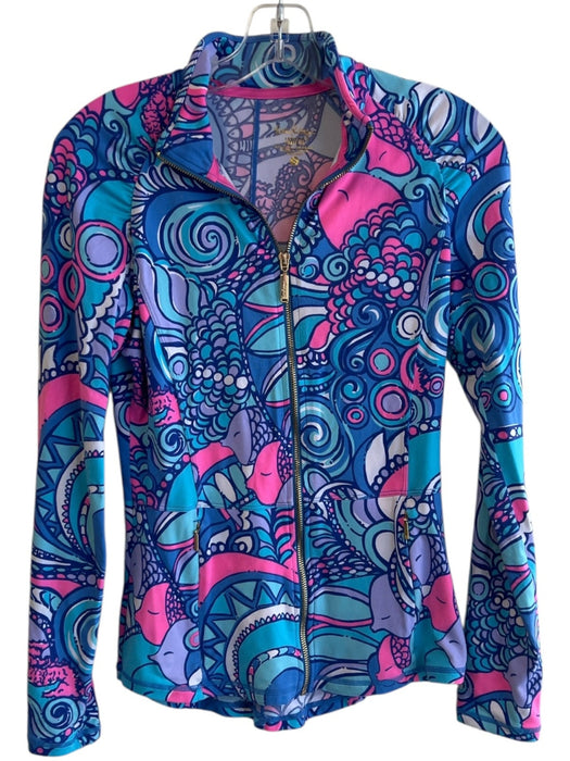 Lily Pulitzer Size S Blue Pink & Multi Nylon & Spandex Long Sleeve Jacket Blue Pink & Multi / S
