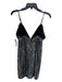 NBD Size M Black & Silver Polyester Blend Spaghetti Strap All Over Sequins Dress Black & Silver / M