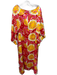 Frances Valentine Size XL Red, Yellow & White Cotton Dolman Short Sleev Dress Red, Yellow & White / XL