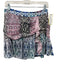 Ramy Brook Size 4 White & Multi Silk Snakeskin print Gathered Detail Mini Skirt White & Multi / 4