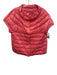 Tyler Boe Size L Pink Nylon Down Fill Quilted Cap Sleeve Snaps Vest Pink / L