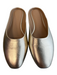 Aerosoles Shoe Size 9.5 Gold Tone Leather Almond Toe Open Back Flat Ballet Shoes Gold Tone / 9.5