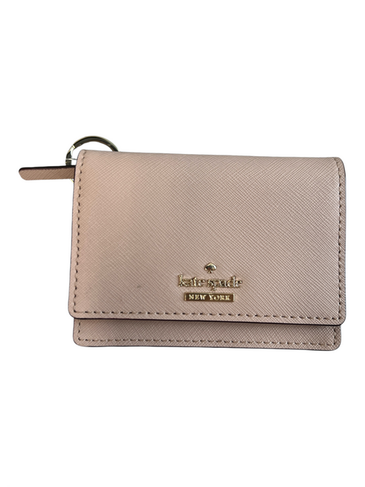 Kate Spade Mauve Leather Gold hardware Fold Over Snap Button Wallets Mauve