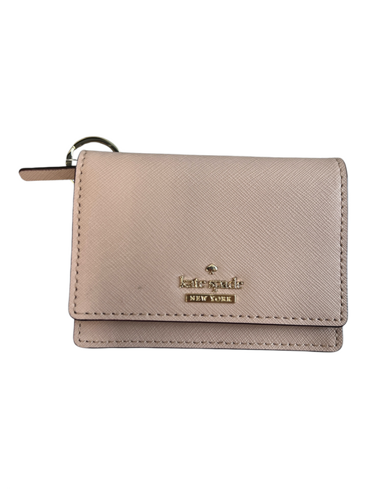 Kate Spade Mauve Leather Gold hardware Fold Over Snap Button Wallets Mauve