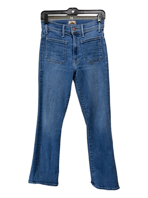 Mother Size 27 Med Wash Cotton Denim High Rise Straight 4 Pocket Jeans Med Wash / 27
