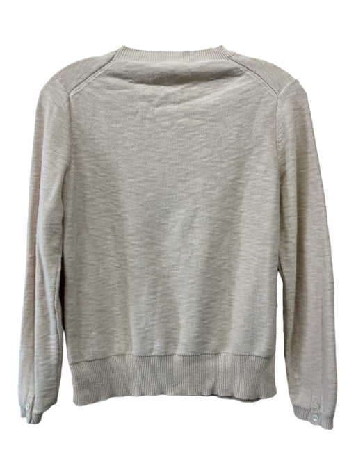 Alex Mill Size XS Cream Beige COTTON & LINEN Round Neck Long Sleeve Sweater Cream Beige / XS
