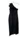 Alexia Maria Size 2 Black Silk Sleeveless Darted Gown Black / 2