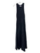 XiRENA Size S Black Cotton Round Neck Sleeveless Ribbed Midi Dress Black / S