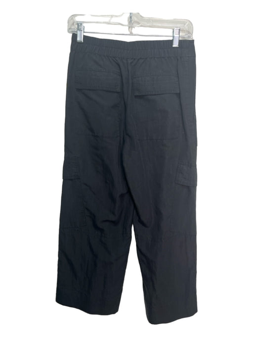 Vince Size 0 Black Tencel Button & Zip High Rise Cargo Crop Pants Black / 0