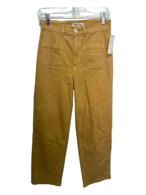 Madewell Size 25 Tan Cotton Blend High Rise Patch Pocket Straight Leg Pants Tan / 25