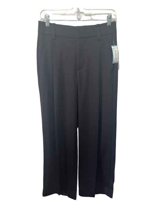 Vince Size 2 Black Triacetate Blend Hook & Zip High Rise Pleated Wide Leg Pants Black / 2