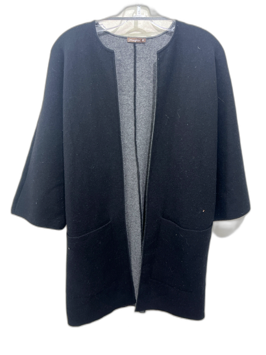 J Mclaughlin Size XS Black Wool & Cashmere Long Sleeve Open Pockets Cardigan Black / XS