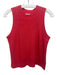 525 Size XS Red Cotton Ribbed Knit Sleeveless Sweater Vest Red / XS
