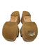 Veronica Beard Shoe Size 6.5 Gold Leather Cork Metallic Buckle Mule Sandals Gold / 6.5