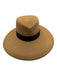 Eric Javits Light Brown & Black Grosgrain Ribbon UPF 50+ Sun Hat Light Brown & Black / One Size