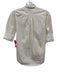 Ann Mashburn Size XS White Cotton Short Puff Sleeve Ruffle mock neck Blouse Top White / XS