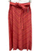 XiRENA Size XS Pink, Orange, Purple Cotton Waist Tie Stripe Midi Skirt Pink, Orange, Purple / XS