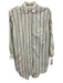Trovata Birds of Paradis Size XS Cream White & Teal Blue Cotton Striped Dress Cream White & Teal Blue / XS