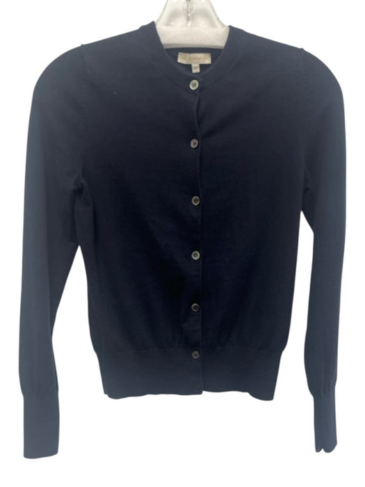 Ann Mashburn Size XS Navy Cotton Buttons Long Sleeve Cardigan Navy / XS