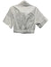 Simkhai Size S White Cotton Short Sleeve Button Up Crop Top White / S