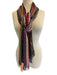Missoni Red, Black & Multi Wool Blend Knit Chevron Stripe Fringe Edging scarf Red, Black & Multi