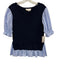 By Anthropologie Size XS Navy blue, blue & white Viscose Blend Knit Striped Top Navy blue, blue & white / XS