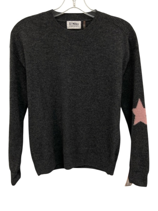27 Miles Size XS Gray & multi Cashmere Knit Star Design Long Sleeve Sweater Gray & multi / XS
